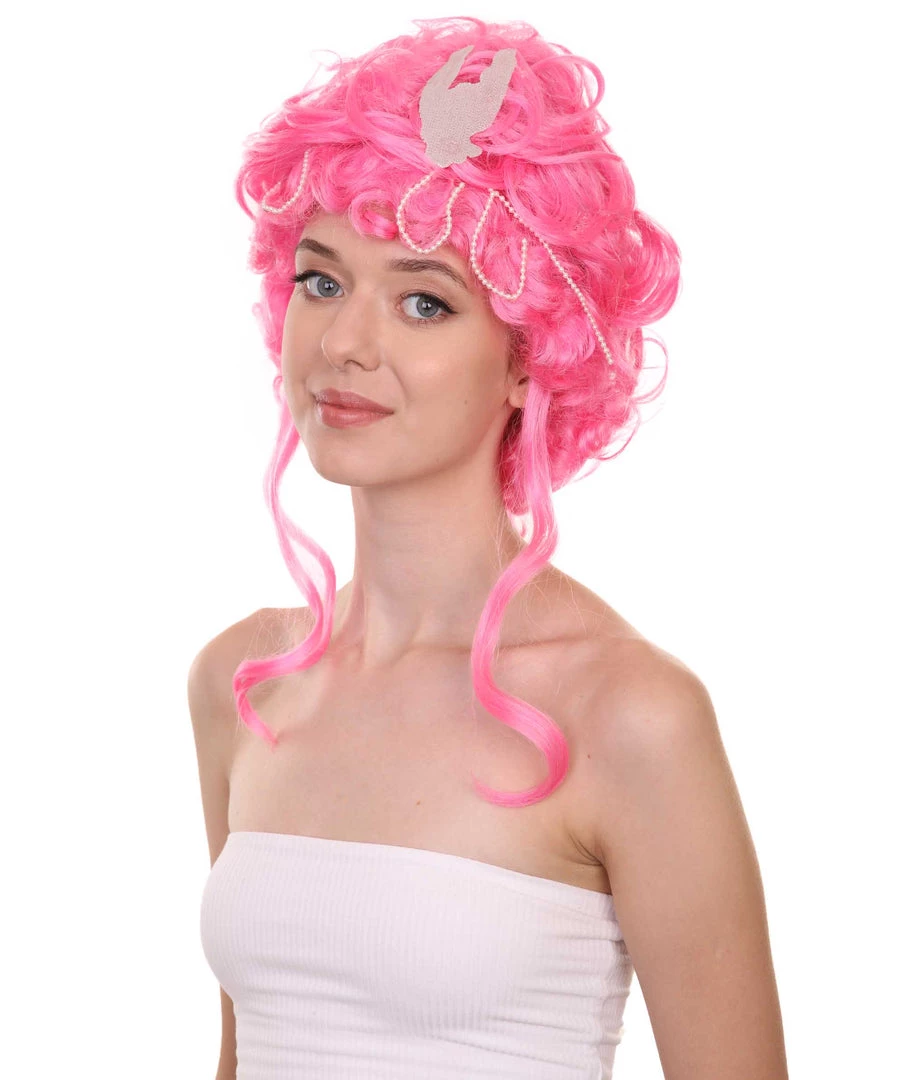 Adult Women's 21" Inch Long Length Wavy Halloween Pink Buffant Drag Queen Wig, Synthetic Soft Fiber Hair, Perfect For Your Next Convention And Group Anime Party! | HPO 2 Adult Women's 21" Inch Long Length Wavy Halloween Pink Buffant Drag Queen Wig, Synthetic Soft Fiber Hair, Perfect For Your Next Convention And Group Anime Party! | HPO