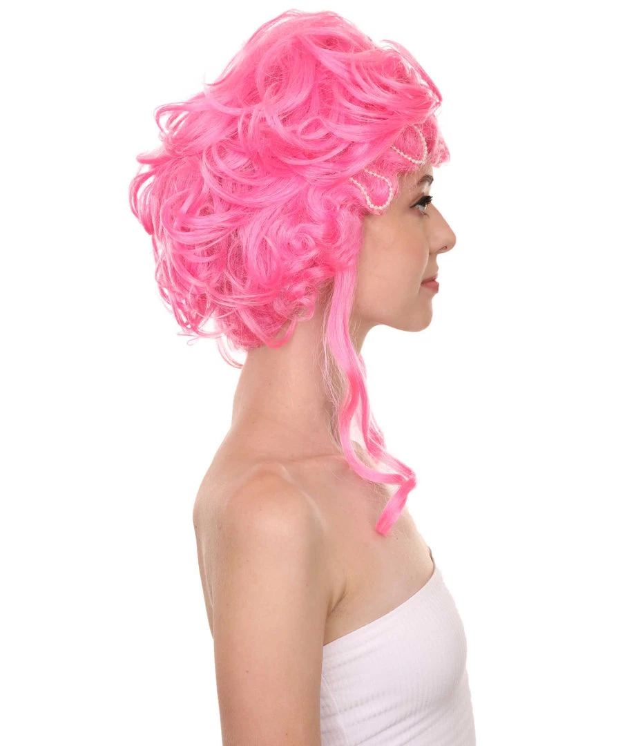 Adult Women's 21" Inch Long Length Wavy Halloween Pink Buffant Drag Queen Wig, Synthetic Soft Fiber Hair, Perfect For Your Next Convention And Group Anime Party! | HPO 5 Adult Women's 21" Inch Long Length Wavy Halloween Pink Buffant Drag Queen Wig, Synthetic Soft Fiber Hair, Perfect For Your Next Convention And Group Anime Party! | HPO
