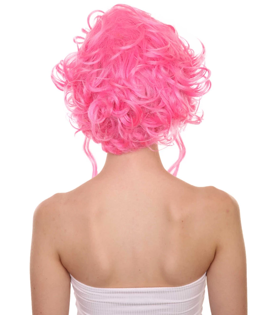 Adult Women's 21" Inch Long Length Wavy Halloween Pink Buffant Drag Queen Wig, Synthetic Soft Fiber Hair, Perfect For Your Next Convention And Group Anime Party! | HPO 4 Adult Women's 21" Inch Long Length Wavy Halloween Pink Buffant Drag Queen Wig, Synthetic Soft Fiber Hair, Perfect For Your Next Convention And Group Anime Party! | HPO