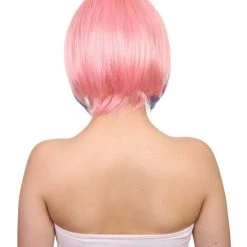 HPO Men's Short Rainbow Womens Wig | Bob Party Ready Fancy Cosplay Halloween Wig | Premium Breathable Capless Cap