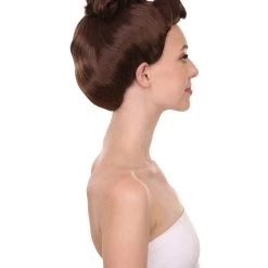 HPO Women's Womens Missy Mistress Brown Wig | TV/Movie Wigs | Premium Breathable Capless Cap