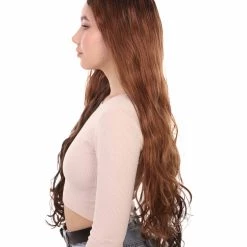 HPO Native American Bride Womens Wig | Long Brown Blonde Fancy Cosplay Halloween Wig | Premium Breathable Capless Cap 11 HPO Native American Bride Womens Wig | Long Brown Blonde Fancy Cosplay Halloween Wig | Premium Breathable Capless Cap