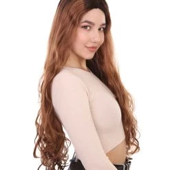 HPO Native American Bride Womens Wig | Long Brown Blonde Fancy Cosplay Halloween Wig | Premium Breathable Capless Cap 14 HPO Native American Bride Womens Wig | Long Brown Blonde Fancy Cosplay Halloween Wig | Premium Breathable Capless Cap