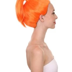 HPO Womens Orange Ponytail Wig | TV/Movie Wigs | Premium Breathable Capless Cap 13 HPO Womens Orange Ponytail Wig | TV/Movie Wigs | Premium Breathable Capless Cap