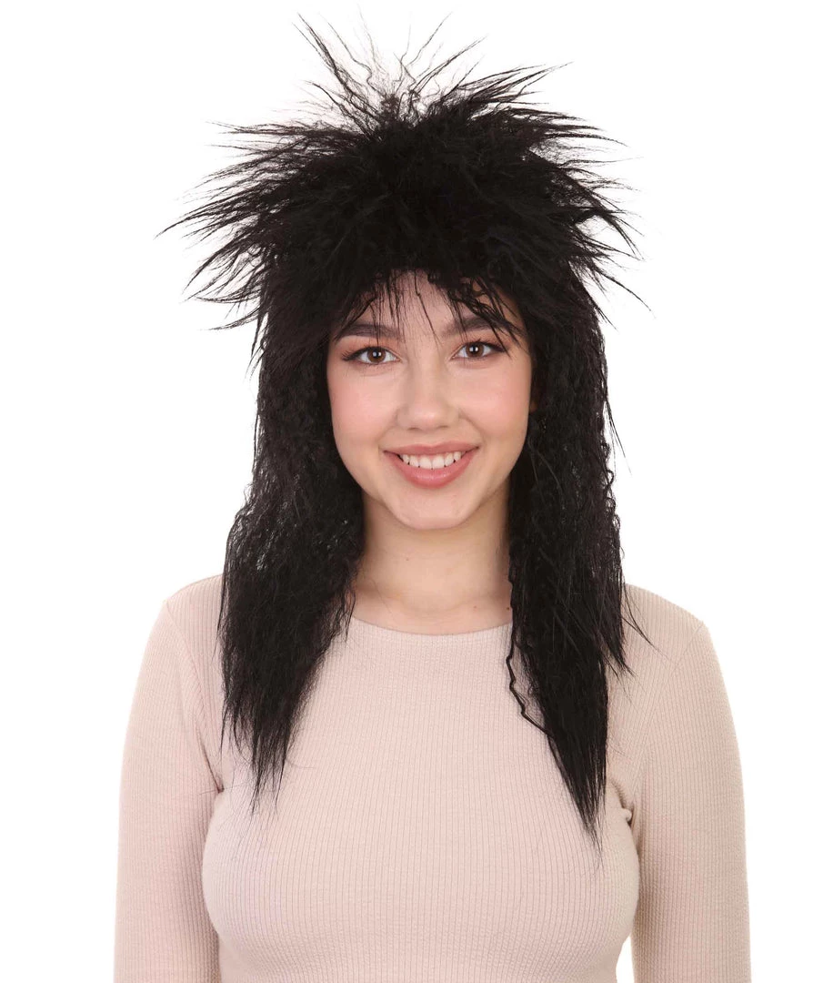 HPO Women Funky Style Black Wig | Premium Breathable Capless Cap 2 HPO Women Funky Style Black Wig | Premium Breathable Capless Cap