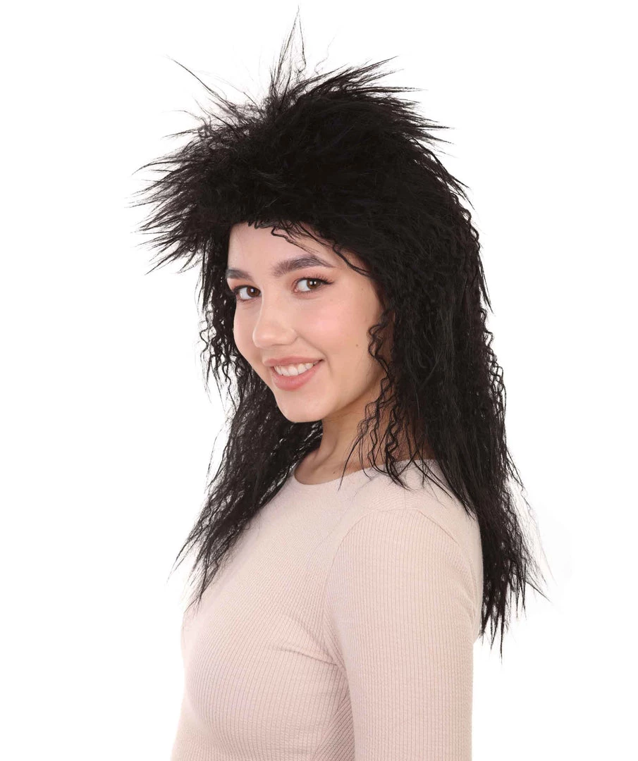 HPO Women Funky Style Black Wig | Premium Breathable Capless Cap 3 HPO Women Funky Style Black Wig | Premium Breathable Capless Cap