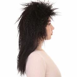 HPO Women Funky Style Black Wig | Premium Breathable Capless Cap 15 HPO Women Funky Style Black Wig | Premium Breathable Capless Cap