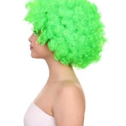 HPO Lime Afro Unisex Wig | Super Size Jumbo Fancy Party Event Ready Halloween Wig Women's 11 HPO Lime Afro Unisex Wig | Super Size Jumbo Fancy Party Event Ready Halloween Wig Women's