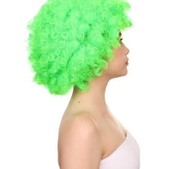 HPO Lime Afro Unisex Wig | Super Size Jumbo Fancy Party Event Ready Halloween Wig Women's 13 HPO Lime Afro Unisex Wig | Super Size Jumbo Fancy Party Event Ready Halloween Wig Women's