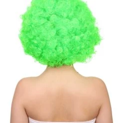 HPO Lime Afro Unisex Wig | Super Size Jumbo Fancy Party Event Ready Halloween Wig Women's 12 HPO Lime Afro Unisex Wig | Super Size Jumbo Fancy Party Event Ready Halloween Wig Women's