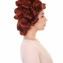 HPO Women's Colonial Historical Lady Wigs | Auburn Halloween Wigs | Premium Breathable Capless Cap 13 HPO Women's Colonial Historical Lady Wigs | Auburn Halloween Wigs | Premium Breathable Capless Cap