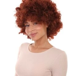 HPO Burgundy Afro Unisex Wig | Super Size Jumbo Party Event Ready Cosplay Halloween Wig Women's