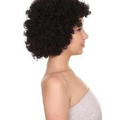 HPO Black Afro Unisex Wig | Super Sized Jumbo Party Event Ready Cosplay Halloween Wig Women's