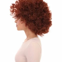 HPO Burgundy Afro Unisex Wig | Super Size Jumbo Party Event Ready Cosplay Halloween Wig Women's 9 HPO Burgundy Afro Unisex Wig | Super Size Jumbo Party Event Ready Cosplay Halloween Wig Women's