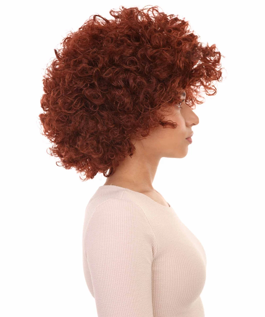 HPO Burgundy Afro Unisex Wig | Super Size Jumbo Party Event Ready Cosplay Halloween Wig Women's 5 HPO Burgundy Afro Unisex Wig | Super Size Jumbo Party Event Ready Cosplay Halloween Wig Women's