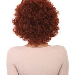 HPO Burgundy Afro Unisex Wig | Super Size Jumbo Party Event Ready Cosplay Halloween Wig Women's 10 HPO Burgundy Afro Unisex Wig | Super Size Jumbo Party Event Ready Cosplay Halloween Wig Women's