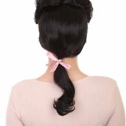 HPO Womens French Colonial Historical Wig | Black Cosplay Wigs | Premium Breathable Capless Cap 12 HPO Womens French Colonial Historical Wig | Black Cosplay Wigs | Premium Breathable Capless Cap