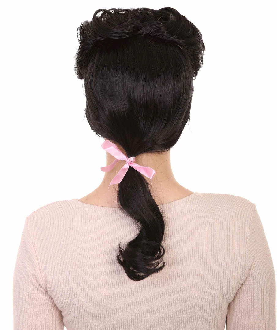 HPO Womens French Colonial Historical Wig | Black Cosplay Wigs | Premium Breathable Capless Cap 4 HPO Womens French Colonial Historical Wig | Black Cosplay Wigs | Premium Breathable Capless Cap