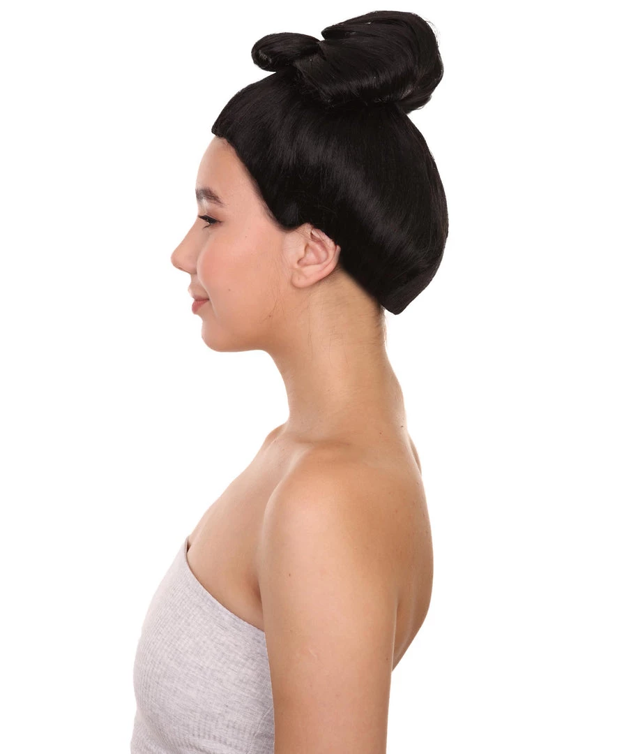 HPO Women's Pinned Up China Girl Wig | Black Cosplay Wig | Premium Breathable Capless Cap 4 HPO Women's Pinned Up China Girl Wig | Black Cosplay Wig | Premium Breathable Capless Cap