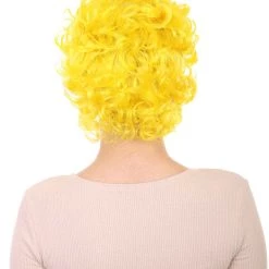 HPO Women's Women Colonial Curly Wigs | Yellow Cosplay Halloween Wigs | Premium Breathable Capless Cap 12 HPO Women's Women Colonial Curly Wigs | Yellow Cosplay Halloween Wigs | Premium Breathable Capless Cap