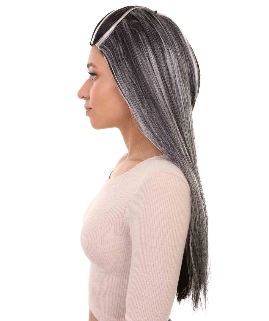 HPO Monster Womens Wig | Two Toned Cosplay Halloween Wig | Premium Breathable Capless Cap 4 HPO Monster Womens Wig | Two Toned Cosplay Halloween Wig | Premium Breathable Capless Cap