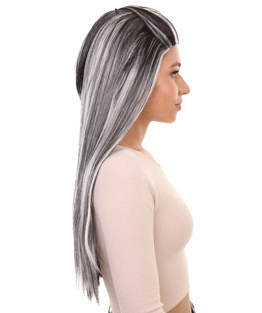 HPO Monster Womens Wig | Two Toned Cosplay Halloween Wig | Premium Breathable Capless Cap 6 HPO Monster Womens Wig | Two Toned Cosplay Halloween Wig | Premium Breathable Capless Cap