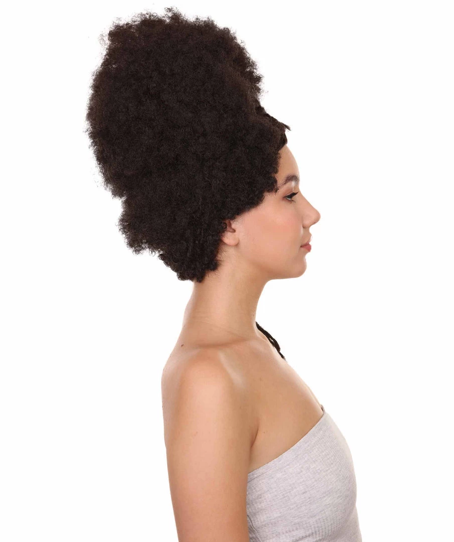 Adult Women's 16" Inch Medium Length Halloween Cosplay Afro Puff Good As Hell Goddess Costume Wig, Synthetic Fiber Hair With Braids, | HPO 5 Adult Women's 16" Inch Medium Length Halloween Cosplay Afro Puff Good As Hell Goddess Costume Wig, Synthetic Fiber Hair With Braids, | HPO