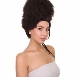 Adult Women's 16" Inch Medium Length Halloween Cosplay Afro Puff Good As Hell Goddess Costume Wig, Synthetic Fiber Hair With Braids, | HPO 14 Adult Women's 16