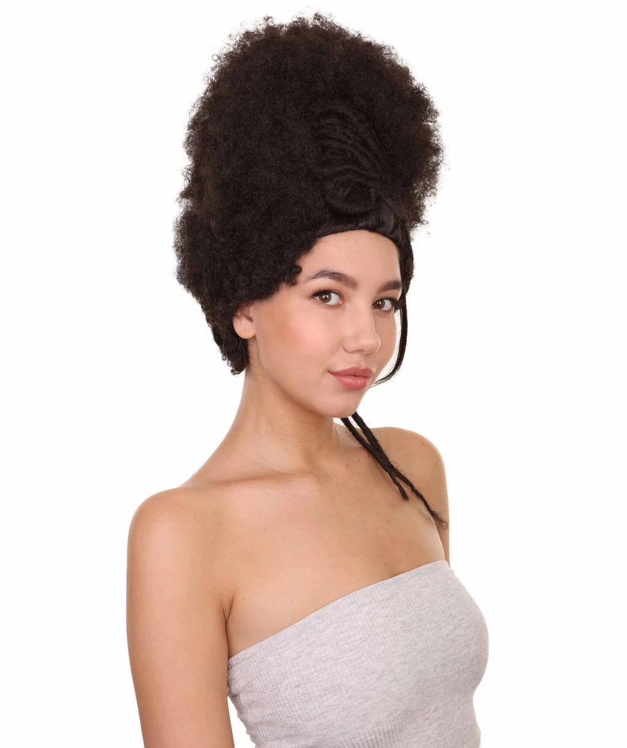 Adult Women's 16" Inch Medium Length Halloween Cosplay Afro Puff Good As Hell Goddess Costume Wig, Synthetic Fiber Hair With Braids, | HPO 6 Adult Women's 16" Inch Medium Length Halloween Cosplay Afro Puff Good As Hell Goddess Costume Wig, Synthetic Fiber Hair With Braids, | HPO