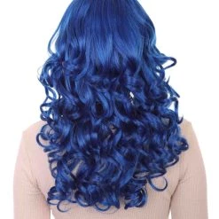 HPO Carnival Womens Wig | Blue Long Curly Party Event Ready Cosplay Halloween Wig | Premium Breathable Capless Cap 12 HPO Carnival Womens Wig | Blue Long Curly Party Event Ready Cosplay Halloween Wig | Premium Breathable Capless Cap