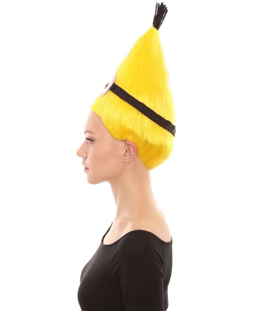 HPO Animation Yellow Unisex Wig | Yellow Tall Cartoon Film Series Wig | Premium Breathable Capless Cap Kids 3 HPO Animation Yellow Unisex Wig | Yellow Tall Cartoon Film Series Wig | Premium Breathable Capless Cap Kids