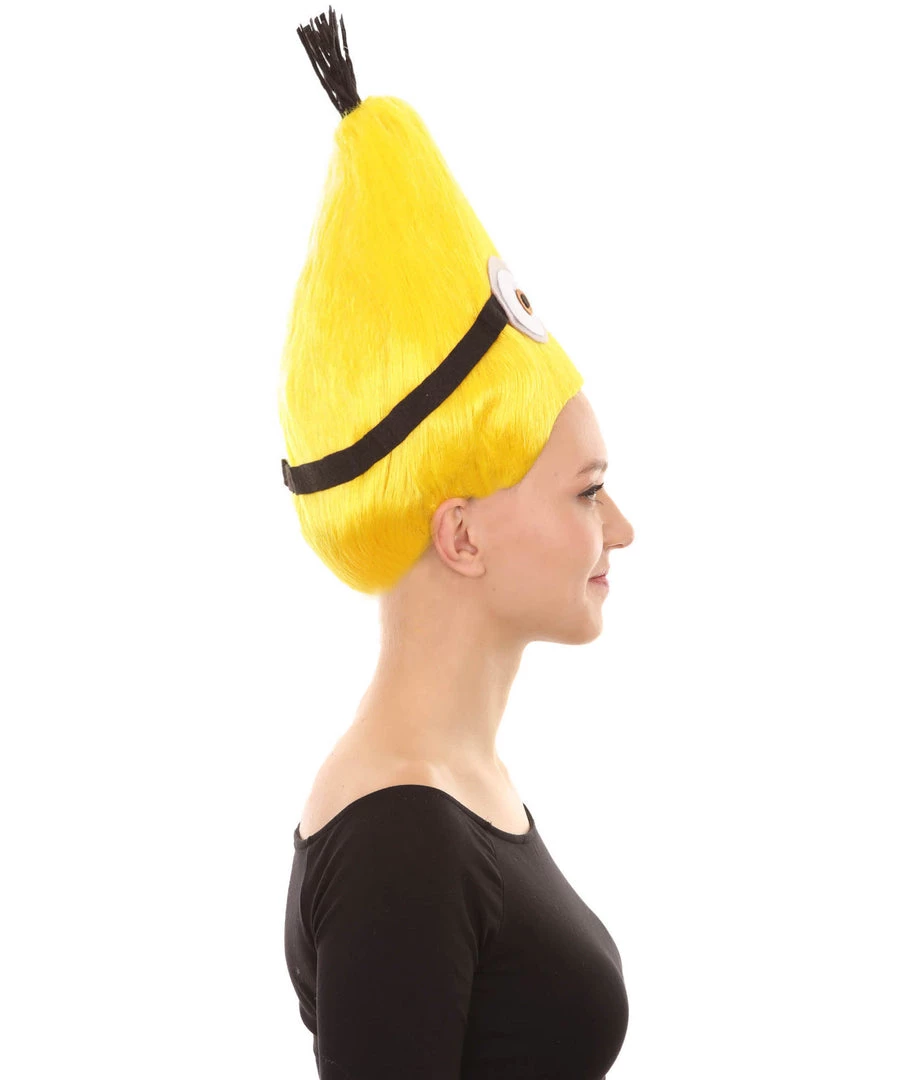 HPO Animation Yellow Unisex Wig | Yellow Tall Cartoon Film Series Wig | Premium Breathable Capless Cap Kids 5 HPO Animation Yellow Unisex Wig | Yellow Tall Cartoon Film Series Wig | Premium Breathable Capless Cap Kids