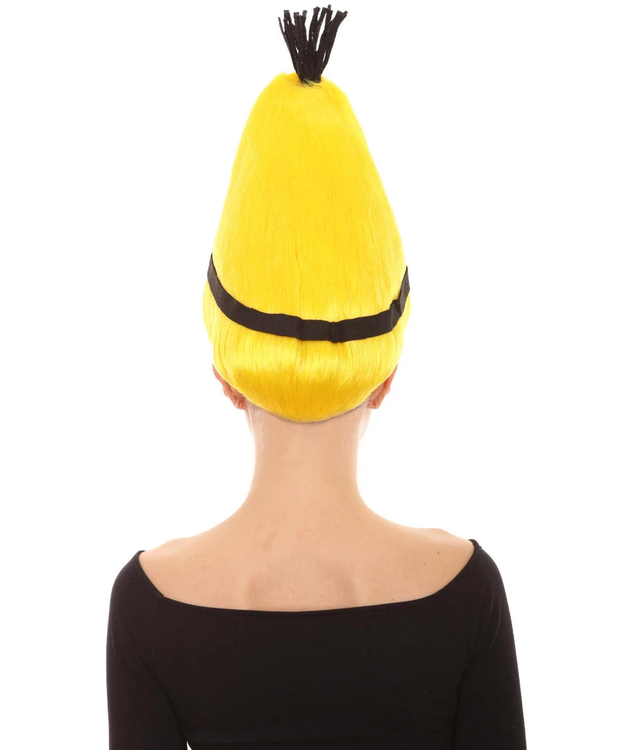 HPO Animation Yellow Unisex Wig | Yellow Tall Cartoon Film Series Wig | Premium Breathable Capless Cap Kids 4 HPO Animation Yellow Unisex Wig | Yellow Tall Cartoon Film Series Wig | Premium Breathable Capless Cap Kids