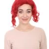 HPO Red Poison Villain Wig | Neon Red Women's Wig | Premium Breathable Capless Cap