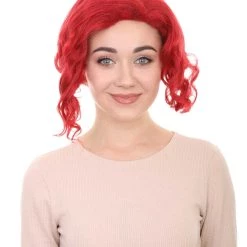 HPO Red Poison Villain Wig | Neon Red Women's Wig | Premium Breathable Capless Cap