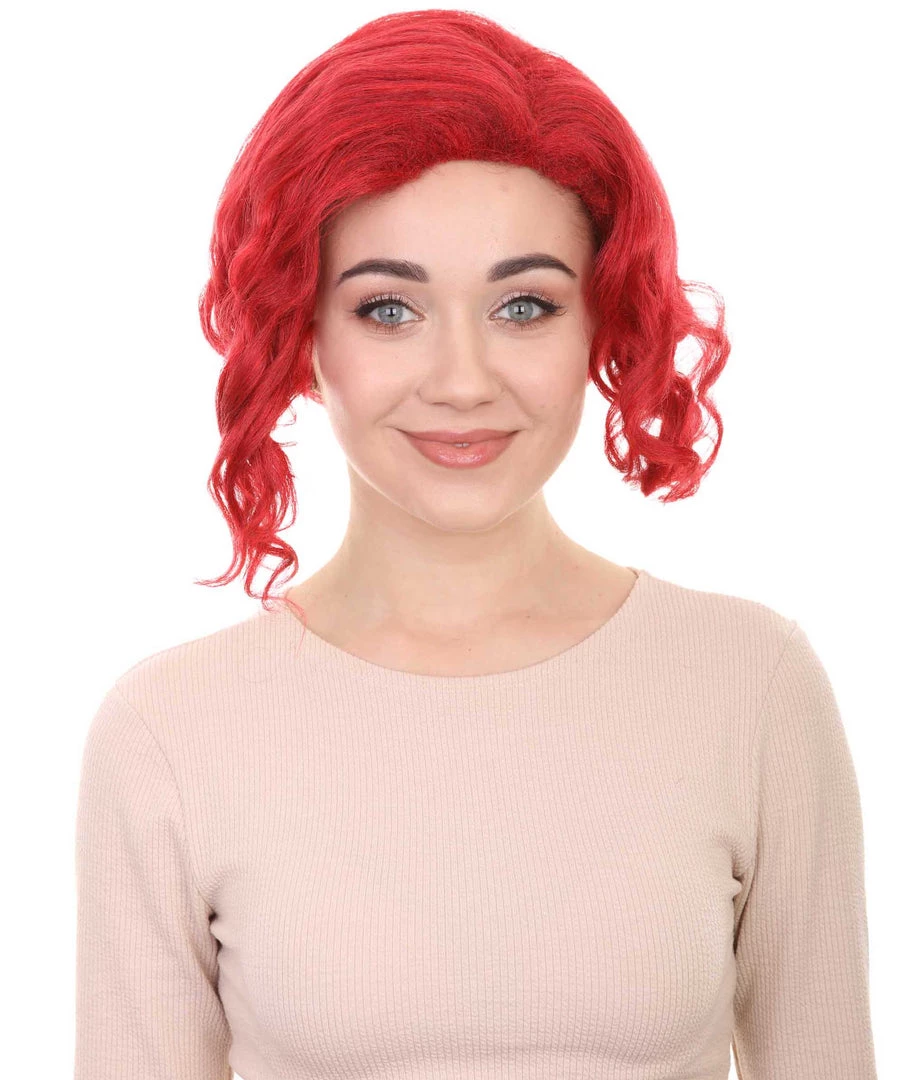 HPO Red Poison Villain Wig | Neon Red Women's Wig | Premium Breathable Capless Cap 1 HPO Red Poison Villain Wig | Neon Red Women's Wig | Premium Breathable Capless Cap