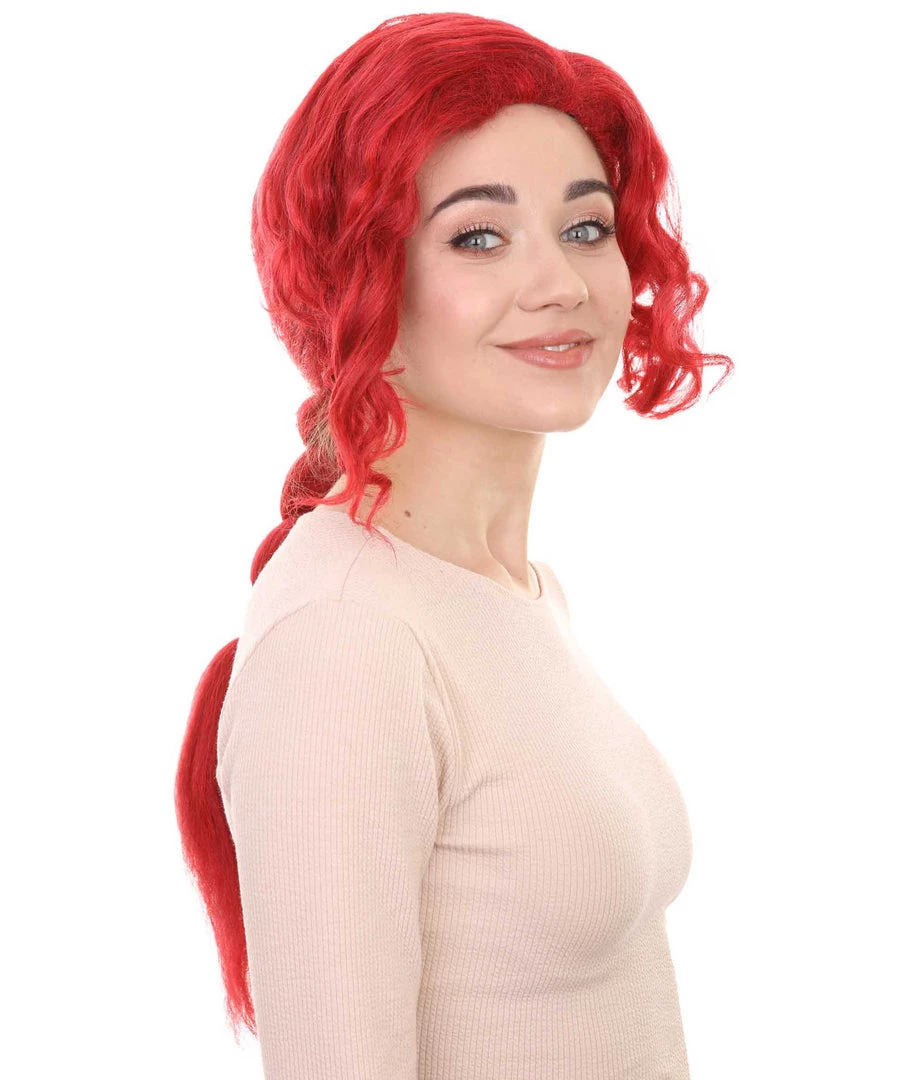 HPO Red Poison Villain Wig | Neon Red Women's Wig | Premium Breathable Capless Cap 6 HPO Red Poison Villain Wig | Neon Red Women's Wig | Premium Breathable Capless Cap