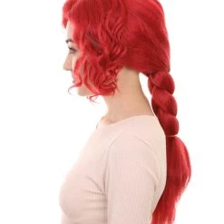 HPO Red Poison Villain Wig | Neon Red Women's Wig | Premium Breathable Capless Cap 11 HPO Red Poison Villain Wig | Neon Red Women's Wig | Premium Breathable Capless Cap