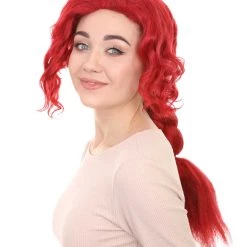HPO Red Poison Villain Wig | Neon Red Women's Wig | Premium Breathable Capless Cap