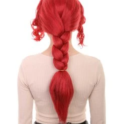 HPO Red Poison Villain Wig | Neon Red Women's Wig | Premium Breathable Capless Cap 12 HPO Red Poison Villain Wig | Neon Red Women's Wig | Premium Breathable Capless Cap