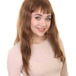 HPO Women's Womens Adult Drama Wig | Brown TV/Movie Wigs | Premium Breathable Capless Cap 14 HPO Women's Womens Adult Drama Wig | Brown TV/Movie Wigs | Premium Breathable Capless Cap