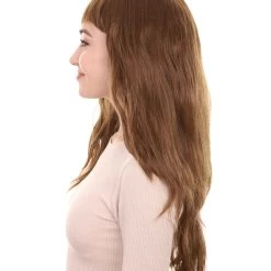 HPO Women's Womens Adult Drama Wig | Brown TV/Movie Wigs | Premium Breathable Capless Cap 11 HPO Women's Womens Adult Drama Wig | Brown TV/Movie Wigs | Premium Breathable Capless Cap