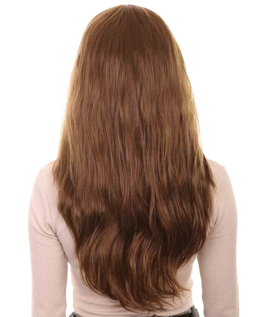 HPO Women's Womens Adult Drama Wig | Brown TV/Movie Wigs | Premium Breathable Capless Cap 4 HPO Women's Womens Adult Drama Wig | Brown TV/Movie Wigs | Premium Breathable Capless Cap