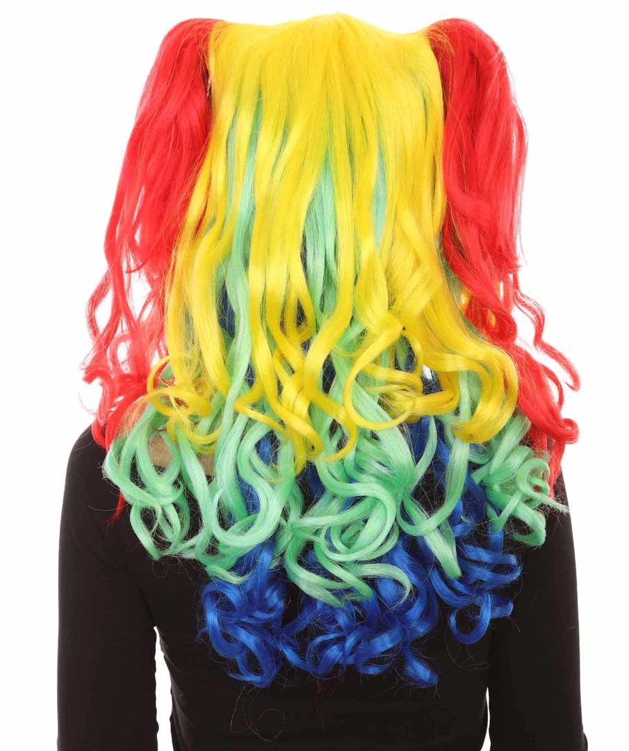 HPO Women Long Wavy Cosplay Rainbow Wig | Premium Breathable Capless Cap Women's 4 HPO Women Long Wavy Cosplay Rainbow Wig | Premium Breathable Capless Cap Women's