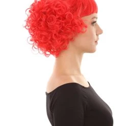HPO Women's Short Red Cute Curly Wavy Wig | Party Ready Fancy Cosplay Halloween Wig | Premium Breathable Capless Cap 13 HPO Women's Short Red Cute Curly Wavy Wig | Party Ready Fancy Cosplay Halloween Wig | Premium Breathable Capless Cap