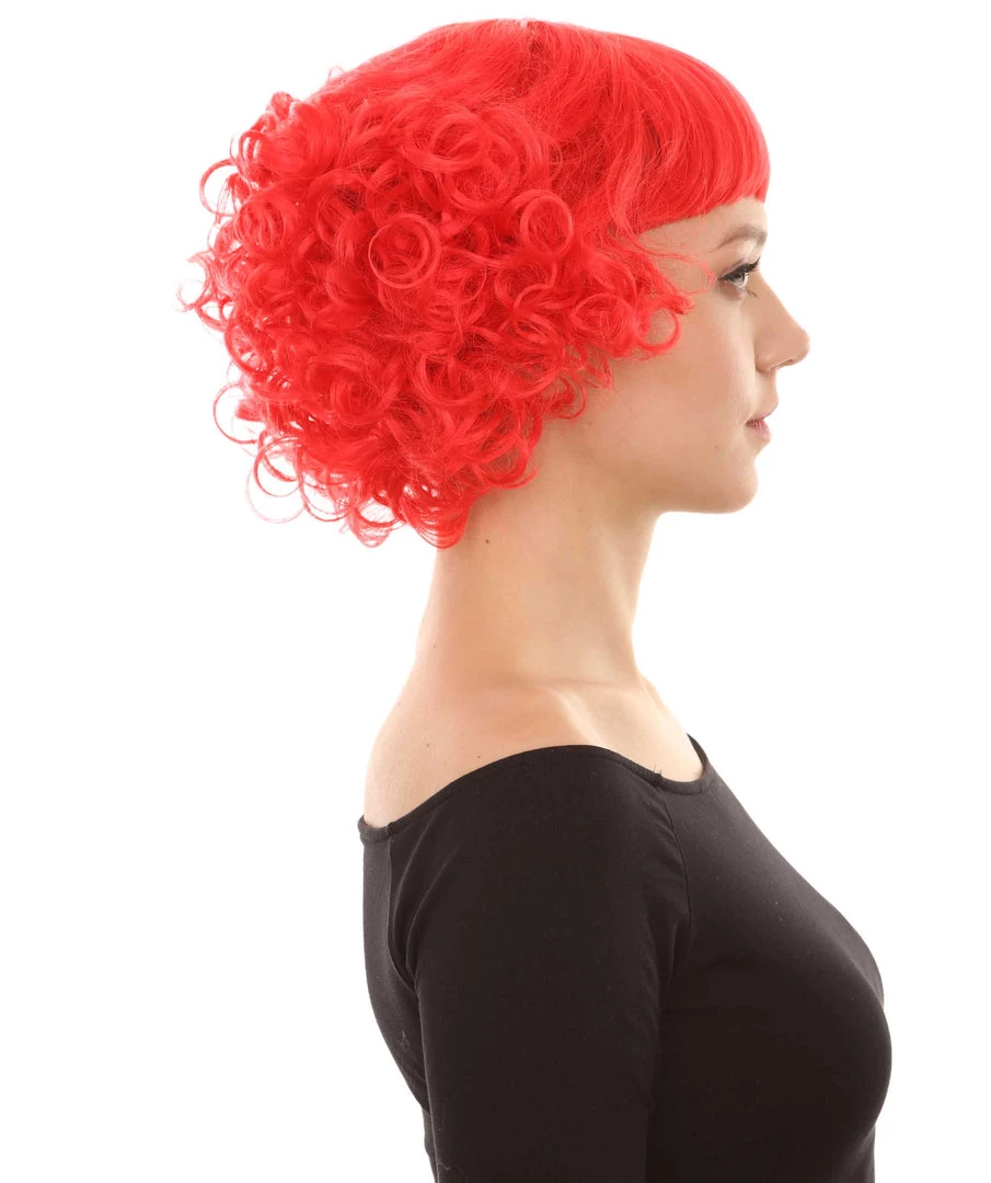 HPO Women's Short Red Cute Curly Wavy Wig | Party Ready Fancy Cosplay Halloween Wig | Premium Breathable Capless Cap 5 HPO Women's Short Red Cute Curly Wavy Wig | Party Ready Fancy Cosplay Halloween Wig | Premium Breathable Capless Cap