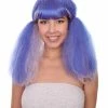 HPO Womens Mix Color Doll Wig | Big Fancy Party Event Ready Halloween Wig | Premium Breathable Capless Cap
