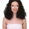 Adult Women's 17" Inch Medium Length Curly Party Movie Cosplay Halloween Dark BadGirlRiri Character Costume Wig, Synthetic Fiber Soft Hair, | HPO