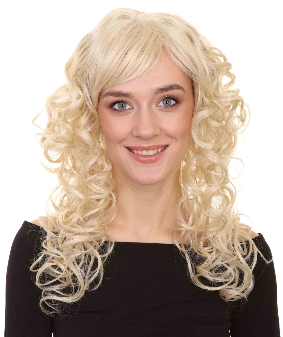 HPO Men's Adult Womens Wig | Curly Long Princess Blonde Cosplay Halloween Wig | Premium Breathable Capless Cap 1 HPO Men's Adult Womens Wig | Curly Long Princess Blonde Cosplay Halloween Wig | Premium Breathable Capless Cap