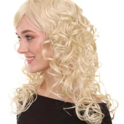 HPO Men's Adult Womens Wig | Curly Long Princess Blonde Cosplay Halloween Wig | Premium Breathable Capless Cap 11 HPO Men's Adult Womens Wig | Curly Long Princess Blonde Cosplay Halloween Wig | Premium Breathable Capless Cap